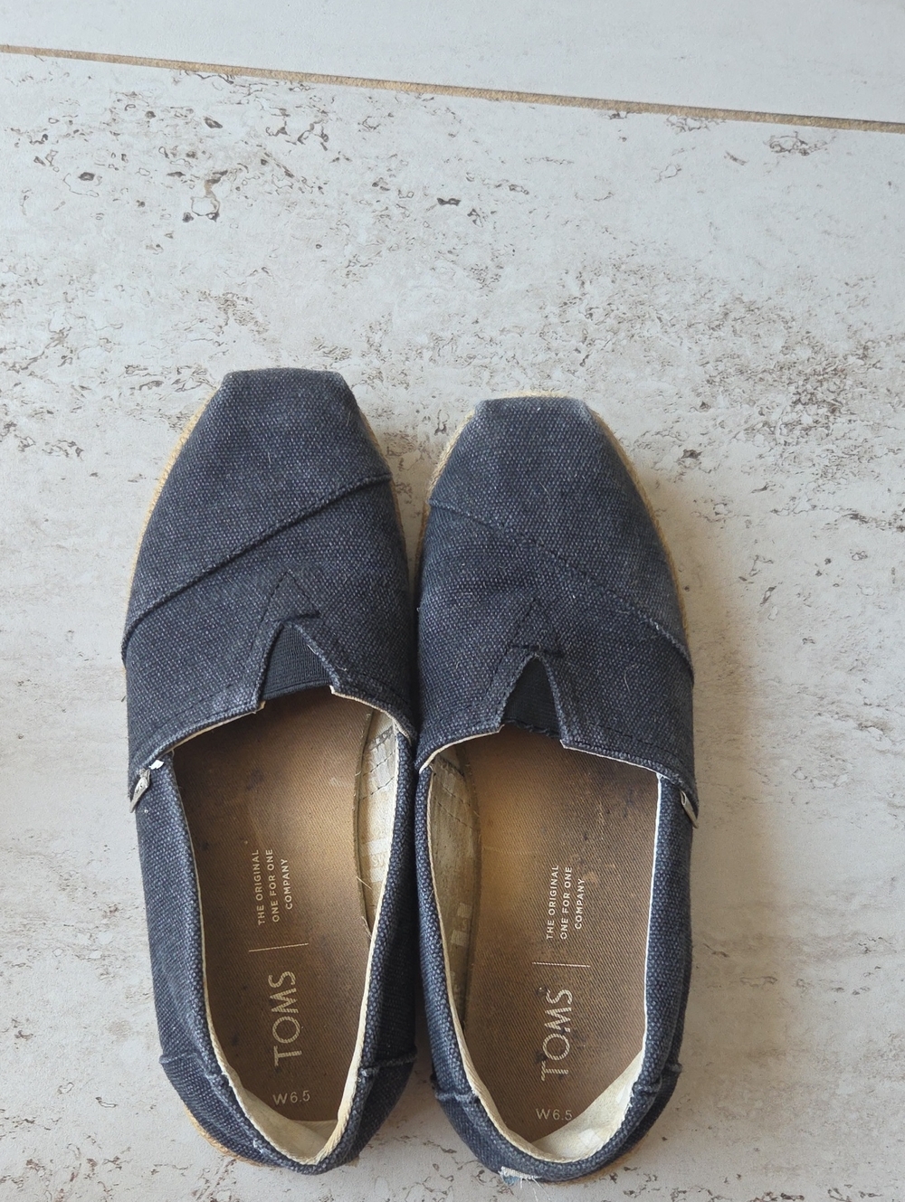 Toms Women's Slip-On Canvas Loafers in Black
